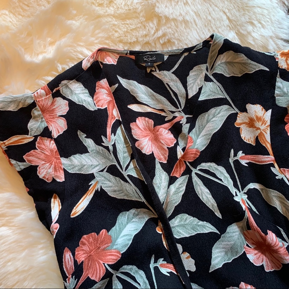 Rails flower print wrap dress